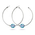 Blauer Nebel | Silber | Galaxie Glas Creolen